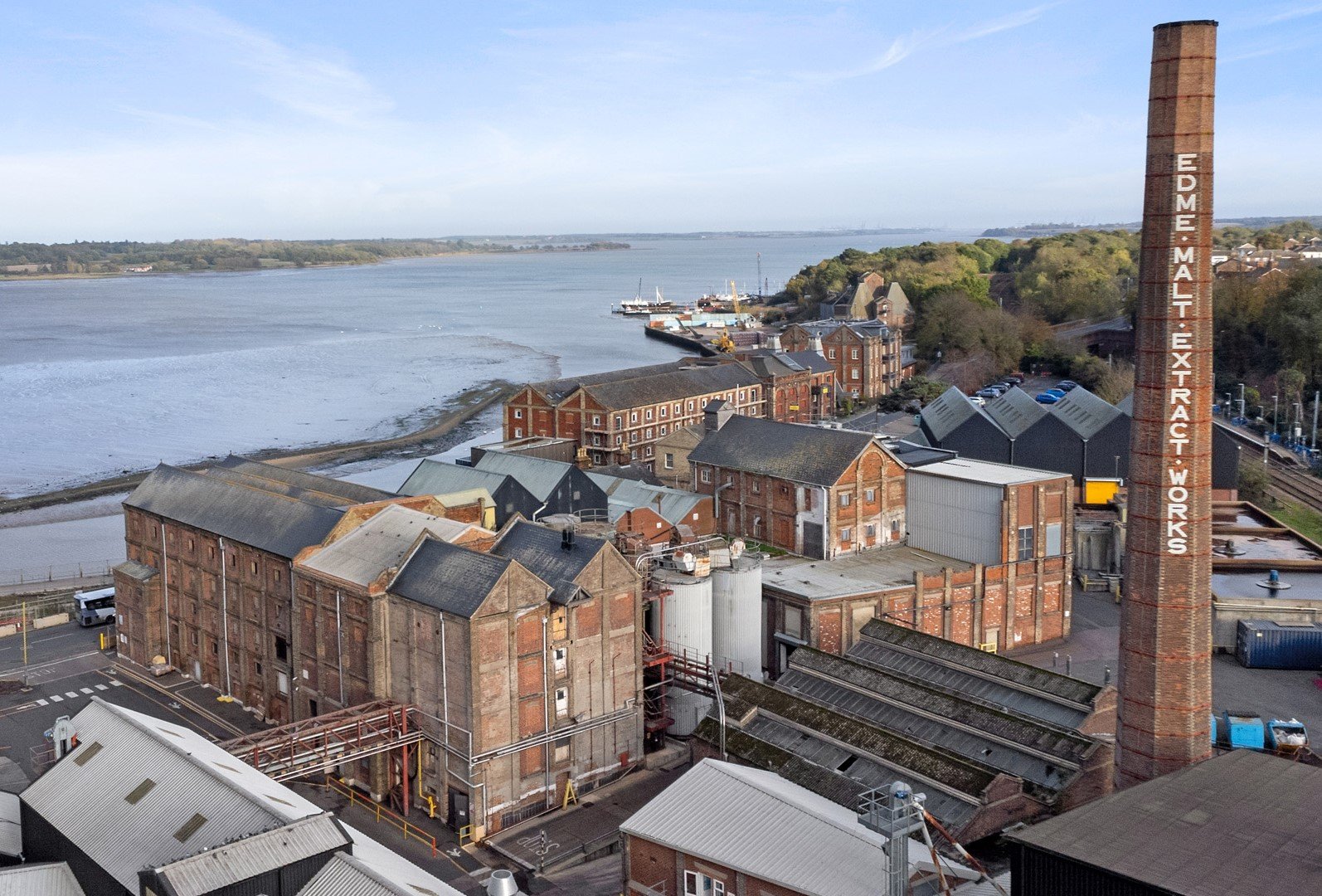 Historic EDME maltings facility highlighting grain processing expertise and agricultural heritage